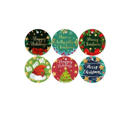 China Other Pantone Specialty Christmas Paper Gift Personalized Sticker Customizable Coated Paper Tag for sale