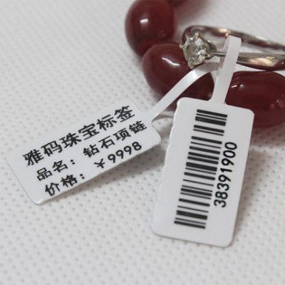 China Hot Sale Glass Waterproof Label Tags Adjustable Price Tag Necklace Ring Self Adhesive Gold Filled Label Jewelry Label Black Sticker for sale