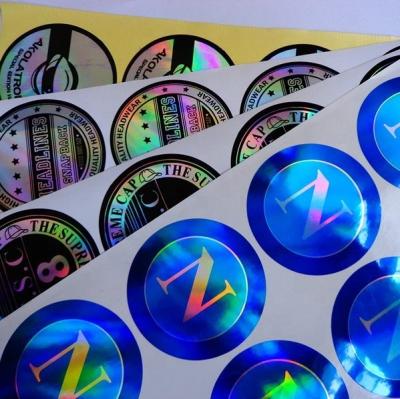 China Top Grade Reflective / High Quality Custom Adhesive Glitter Laser Plastic Sticker for sale