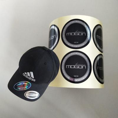 China Waterproof Cheap Custom Label Sticker Snapback Hat Label Sticker for sale