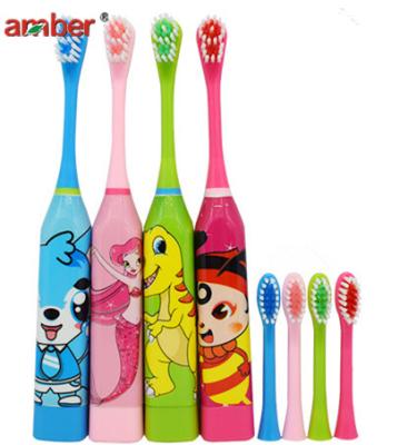 China Factory Wholesale Cheap Waterproof Sonic IPX7 Children's Dupont Battery Electric Toothbrush Power AMBERS for sale