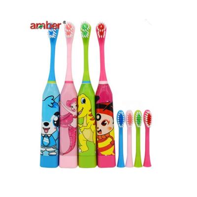 China Power IPX7 Waterproof Sonic Kids Electric Toothbrush from Dupont AMBER Factory Wholesale Cheap Battery for sale