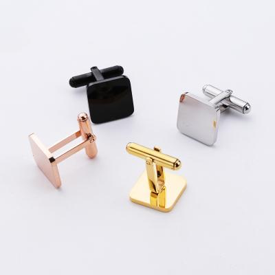 China For Cufflinks Cufflinks Stainless Steel Square White Metal Newest Custom Made Personalized Suit Cufflink Men's Cufflinks for sale