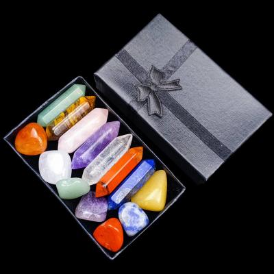 China High Quality Natural Stone Clear Rose Quartz Crystal Wand Point Crystal Hexagon Prism Amethyst Set of Crystal Healing Stones from China for sale