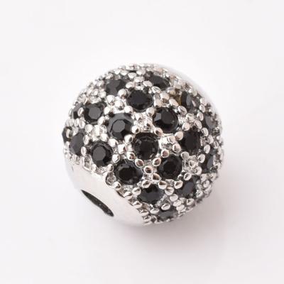 China For DIY Bracelet DIY Jewelry Beads 8mm Zirconium Stainless Steel Disco Ball Bead Diamond Accessories for sale