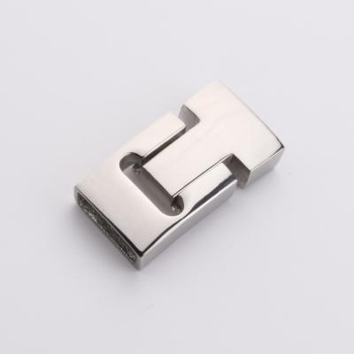 China For DIY Bracelet Silver Wholesale Leather Clasp Jewelry 316L Stainless Steel Magnetic Clasp for sale