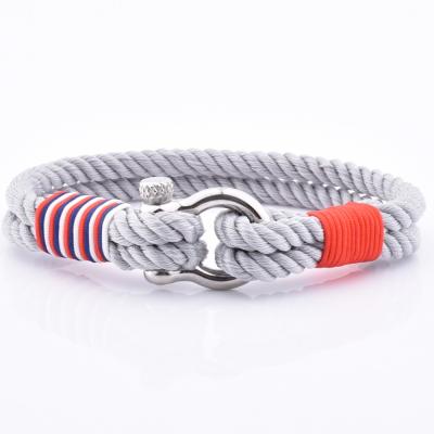 China Wholesale FASHIONABLE Braided Gray Rope Bracelet Buckle Bracelet Custom Men's Women's Unisex Bracelet for sale