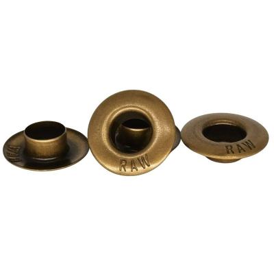 China Factory Nickel Free Wholesale Custom Design Metal Brass Round Grommet Gold Supplies Eyelets Rings For Garment And Shoes for sale