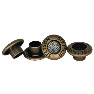 China Button Nickel Free Factory With GRS Certificate Custom Brass Round Mesh Eyelet For Garment And Metal Grommet Shoes for sale