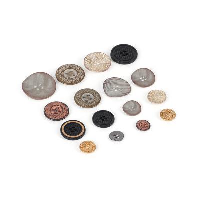 China 2020 Viable High Quality Kinds Of Button Logo 15Mm Custom Metal Button 4 Hole Sewing Button for sale