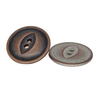 China Rich Button Custom Logo Metal Button 4 Holes Viable Sewing Zinc Alloy Button For Garment for sale