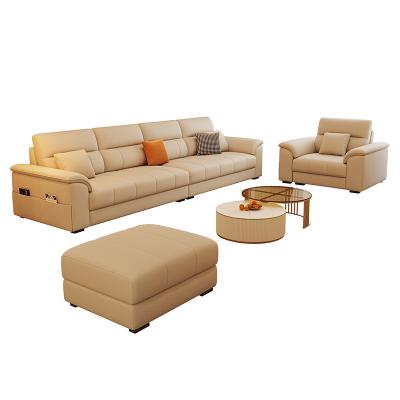 China Other New fashionable home living room luxury villa hotel cat claw leather sofa set furniture design modern for sale