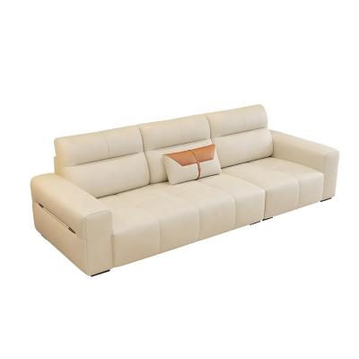 China Other Modern small apartment three-seater cat claw leather sofa styles comfortable sofa sets living room furniture for sale