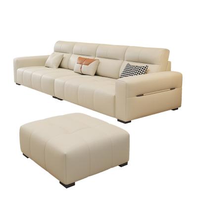 China Other Fashionable design cream style four-seat modular lounge suite sofa set living room furniture modern for sale