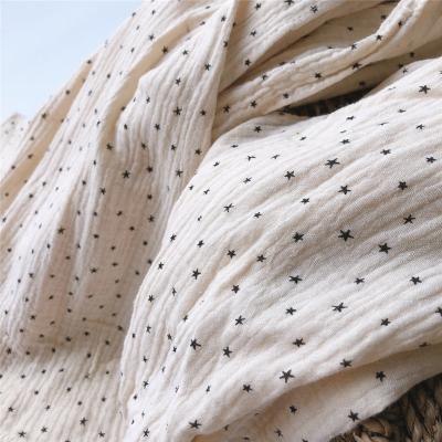 China Factory Sale Double Layer Classic Soft Cotton Plain Star Pattern Shawl Large Size Hijab Scarf For Women for sale