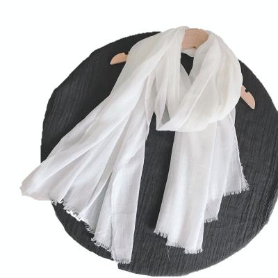 China Eco-friendly wholesale white 60s cotton scarf fabric for dyeing or printing for sale