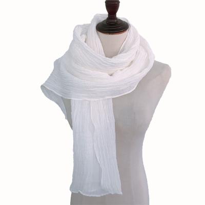 China China Eco-friendly Factory Cotton Scarf Blank Canvas Shawl For Dyeing Printing for sale