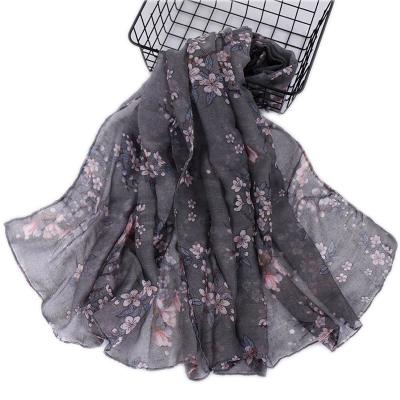 China Hot Selling Soft Touch Feeling Summer Breathable Fashionable Ladies Hijab Long Luxury Printing Shawl Scarf for sale