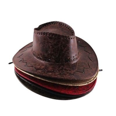 China Men And Women Cracked Leather Rider Jazz Caps Of Fedora Hat For Women Fashion Imitation for sale