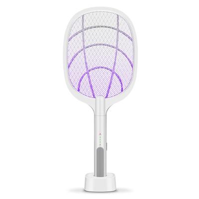 China Household Viable Trapping Electric Light Insect Pest Anit Mosquito Bat Mosquito Swatter Killer Mosquito Racket for sale