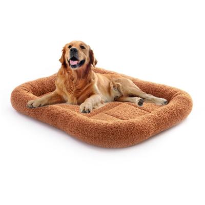 China 2021 New Trend Plush Stocked Mat Beds Folding Washable Cushion For Cats Or Small Dogs Basket Pet Room for sale