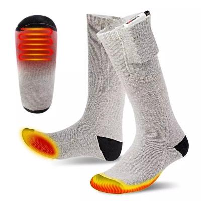 China 3.7V Temperature Control Outdoor Thick QUICK DRY Rechargeable Warm Self Updraft 3 Levels Winter Heating Socks for sale