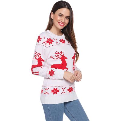 China Anti-wrinkle Custom new Christmas pullover round neck long sleeve jacquard knitting christmas sweaters for adults for sale