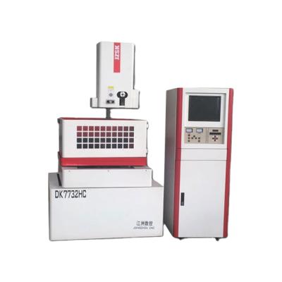 China Jiangzhou DK7740HC medium mold machining speed edm wire cutting machine with 5 axis and two-way wire moving for sale