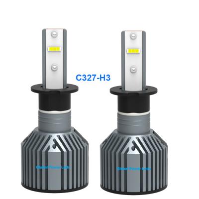 China Aviation aluminum 6063 new H3 led headlight globalpowerleds factory led car fog light competitive price C327 60W H3 led headlight for sale