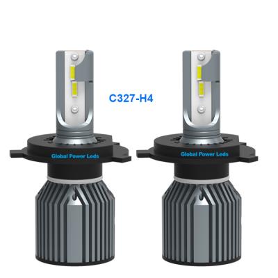 China Aviation aluminum 6063 new h4 led headlight globalpowerleds factory led dual competitive price C327 60W car fog light driver-beam h4 headlight for sale