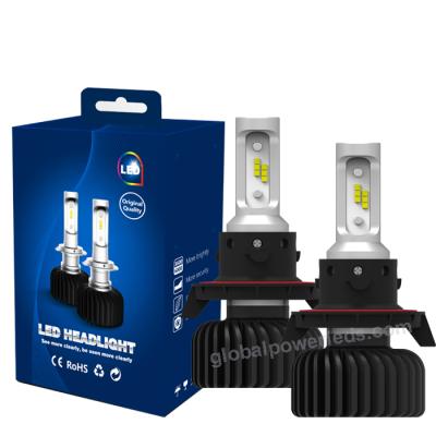 China Aviation 6063 aluminum free sample h13 auto led fanless auto kit CE ROHS c318 led h4 led lights H4 LED headlight bulb for sale