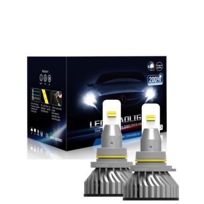 China Auto led tricolor led headlight kits 3000k 4300k 5500k 50w HB4 9006 spotlight 8000LM led headlight 3 colors car bulb for sale