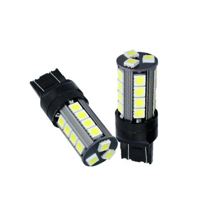 China Hot selling 5W 23SMD 7443 W21W/5W aluminum canbus brake stop tail light auto electric 12v system for sale