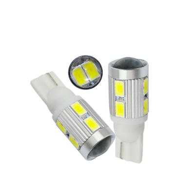 China Alumium t10 194 10SMD led 501 car non polar bulb 10-30v for side signal light for sale