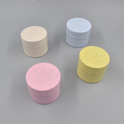 China Hot Selling Eco-frieendly Wheat Straw Cosmetic Cream Jars With Screw Lids For Skin Care for sale