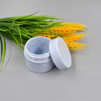 China Eco-frieendly custom 100% biodegradable packaging 50ml pla wheat straw cosmetic jar for sale