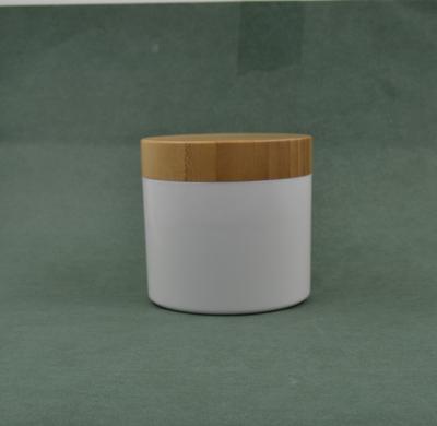 China DOUBLE WALL 15g 30g 50g 200g PLA Cornstarch Compostable Jar With Bamboo Lid Cosmetics Containers Packaging for sale