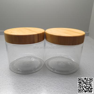 China Personal Care ON SALE Customized Made 250 500ml PET Bottle With Bamboo Lid for sale