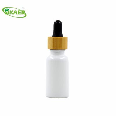 China White Personal Care Ceramic Porcelain Cosmetics Bottle White Glass Dropper Bottle White for sale