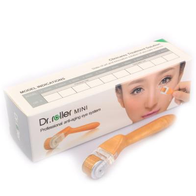 China Mini Anti-puffiness Cosmetics Eye To Reduce Crows Feet Microneedle Derma Roller for sale