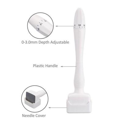 China Titanium Microneedle Anti-Puffiness Derma Roller Micro Needle Roller Dermaroller For Skin Care Hair Growth for sale