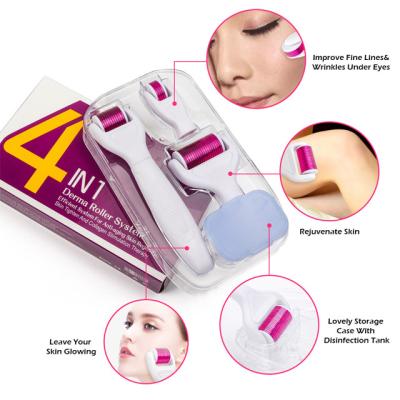 China Anti Hair Removal Derma Roller Kit 4 in 1 for Remove Scars Most Wanted Products New Product Wholesale for sale