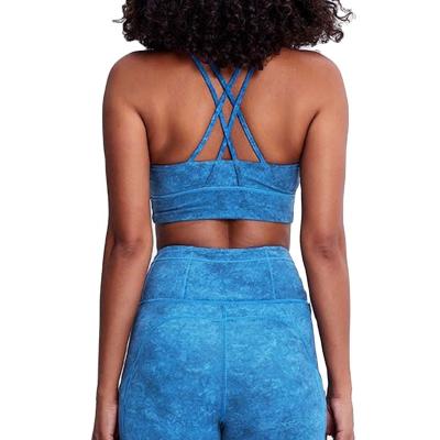 China 2021Lulu 2-Piece Breathable Yoga Sets Back Strappy Fiitness Sports Bras With Removable Cups And High Waist Leggings With Pockets for sale