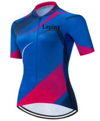 China Summer Packing Team Sublimation Printing Logo Breathable Custom Apparel Short Sleeves Cycling Tank Top For Women MTB Bicycle Cycling Top for sale