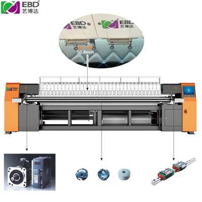 China Head Moved YBD166 Standard 66 High Speed ​​Industrial Vertical Needles Embroidery Quilting Machine With 50.8mm Needle Distance for sale