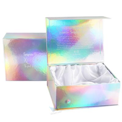 China Recycled Materials Cajas Personalizadas Custom Luxury Holographic Cardboard Cardboard Paper Box Magnetic Packaging for sale