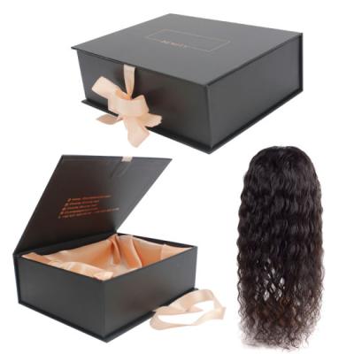 China Reused Custom Materials Cardboard Private Label Fashion Cardboard Logo Wig Magnetic Storage Packaging Box for sale