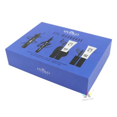 China Recyclable Custom Rigid Magnetic Packaging Box With Magnetic Lid Luxury Blue Color Paper Printing for sale