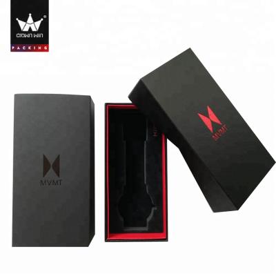 China Recyclable Luxury Branded Black Cardboard Watch Boxes for sale