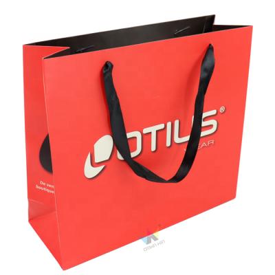 China Recyclable Luxury Colors Gift Packing Paper Shopping Bag Customized With Custom Logo for sale